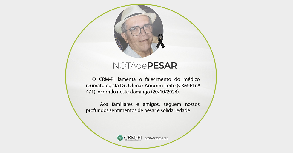 CRM-PI lamenta a morte do reumatologista Dr. Olimar Amorim Leite