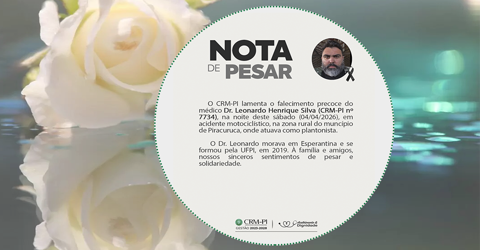 Nota de Pesar: Médico Dr. Leonardo Henrique Silva